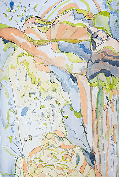 © 2025 Selena Beaudry. All rights reserved.  - Fall Flurry, 60in  x 40in  — Gouache, watercolor, and pencil on paper, 2008 