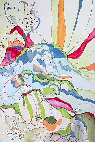 © 2025 Selena Beaudry. All rights reserved.  - Pontofell, 60in  x 40in  — Gouache, watercolor, and pencil on paper, 2008