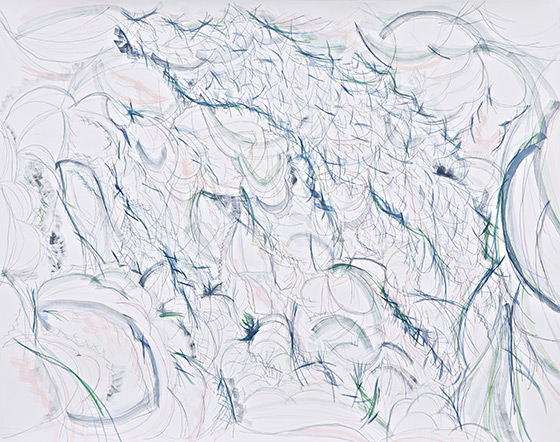 © 2025 Selena Beaudry. All rights reserved.  - Looking Out My Window #1, 49in  x 41in  — colored pencil & gouache on paper, 2017