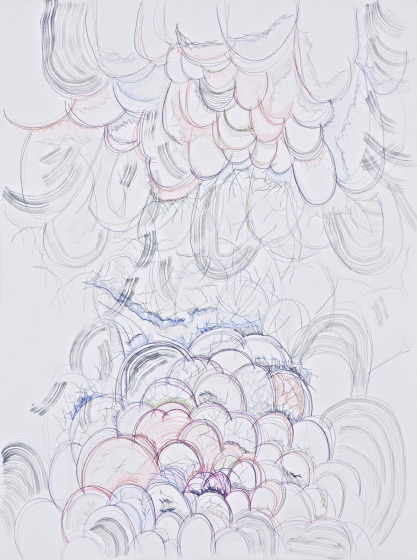 © 2025 Selena Beaudry. All rights reserved.  - Looking Out My Window #8, 28in  x 36in  — colored pencil & gouache on paper, 2017