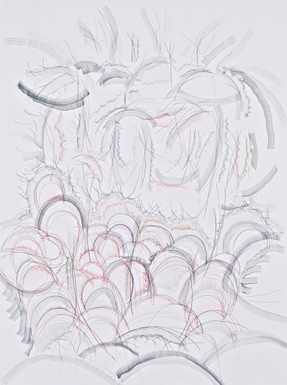 © 2025 Selena Beaudry. All rights reserved.  - Looking Out My Window #12, 28in  x 36in  — colored pencil & gouache on paper, 2017
