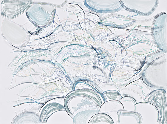 © 2025 Selena Beaudry. All rights reserved.  - Looking Out My Window #16, 36in  x 28in  — colored pencil & gouache on paper, 2017