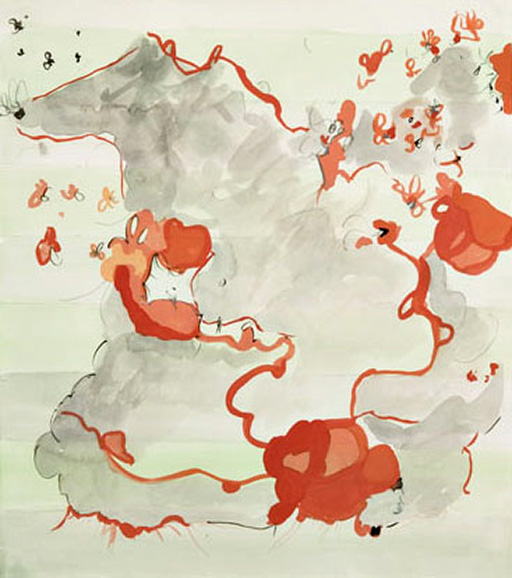 © 2025 Selena Beaudry. All rights reserved.  - Buzz, 16in  x 15.5in  — Water color, gouache, pencil on paper, 2006