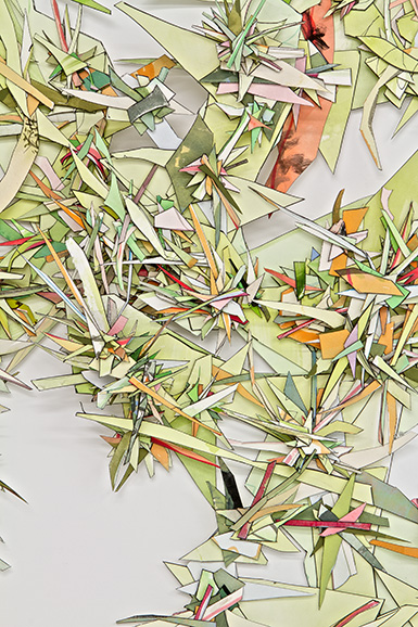 © 2025 Selena Beaudry. All rights reserved.  - Walking On Nettles, Close up 1 — Cut paper, gouache, acrylic, pencil and marker, 2013