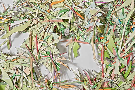 © 2025 Selena Beaudry. All rights reserved.  - Walking On Nettles, Close up 2 — Cut paper, gouache, acrylic, pencil and marker, 2013
