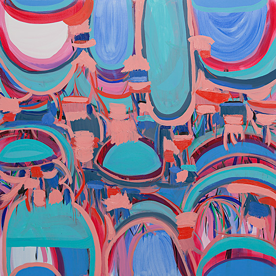 © 2025 Selena Beaudry. All rights reserved.  - Off Kilter, 48in x 48in  — oil  and Acrylic on linen, 2013