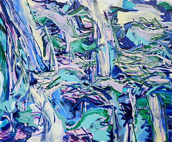 © 2025 Selena Beaudry. All rights reserved.  - She Floats In and Out of the Noise, 72in  W x 60in  H — acrylic on linen
