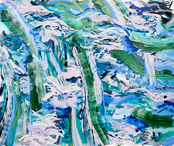 © 2025 Selena Beaudry. All rights reserved.  - She's Still Using Green, 60in  W x 72in  H — acrylic on linen