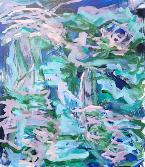 © 2025 Selena Beaudry. All rights reserved.  - Waving Wands, 42in  W x 48in  H — acrylic on linen