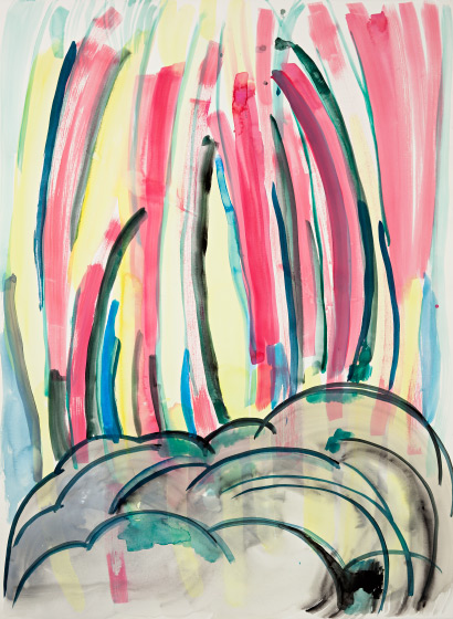 © 2025 Selena Beaudry. All rights reserved.  - Bubbled up, 33.5in  x 26in  — Gouache on paper, 2015