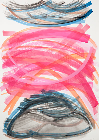 © 2025 Selena Beaudry. All rights reserved.  - In the middle, 31in  x 23in  — Gouache on paper, 2015