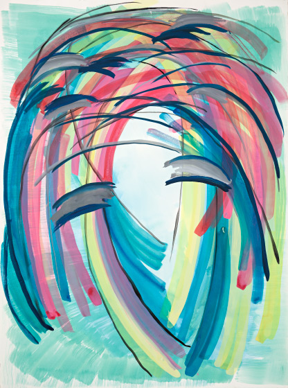 © 2025 Selena Beaudry. All rights reserved.  - not a face, 33.5in  x 26in  — Gouache on paper, 2015