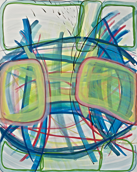 © 2025 Selena Beaudry. All rights reserved.  - Not Orange, 64.5in  x 52.5in  — Gouache on paper, 2015