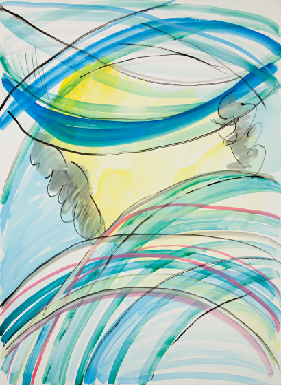 © 2025 Selena Beaudry. All rights reserved.  - Rainbow, rainbow, 31in  x 23in  — Gouache on paper, 2015