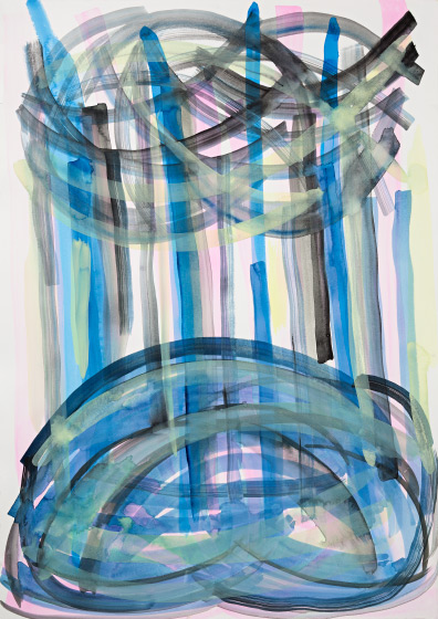 © 2025 Selena Beaudry. All rights reserved.  - Wave and cloud, 31in  x 23in  — Gouache on paper, 2015