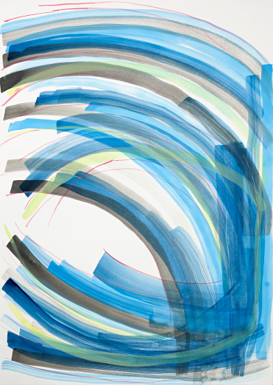 © 2025 Selena Beaudry. All rights reserved.  - Wave, 31in  x 23in  — Gouache on paper, 2015