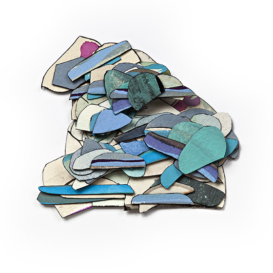 © 2025 Selena Beaudry. All rights reserved.  - Word<sup>60</sup> #17, Dimensions variable — Cut Paper, gouache, watercolor, and acrylic, 2012