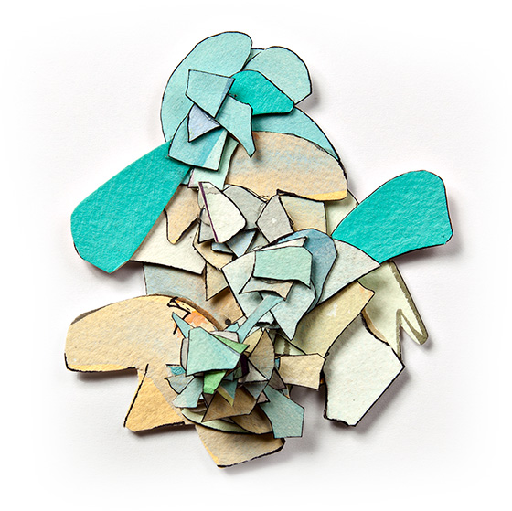 © 2025 Selena Beaudry. All rights reserved.  - Soft Mass, Dimensions variable — Cut Paper, gouache, watercolor, and acrylic, 2011