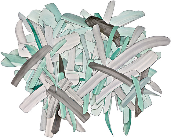 © 2025 Selena Beaudry. All rights reserved.  - Laniers, Dimensions variable — Cut paper, Gouache, Acrylic and Marker, 2016