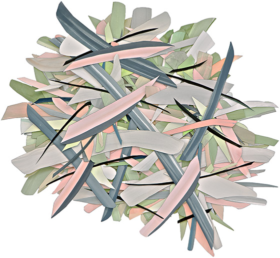 © 2025 Selena Beaudry. All rights reserved.  - Pointy, Dimensions variable — Cut paper, Gouache, Acrylic and Marker, 2016