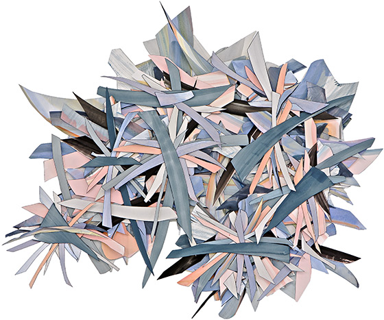 © 2025 Selena Beaudry. All rights reserved.  - Spikes, Dimensions variable — Cut paper, Gouache, Acrylic and Marker, 2016