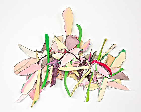 © 2025 Selena Beaudry. All rights reserved.  - spindle, 31in  x 31in  framed — cut paper, gouache, acrylic, pencil + marker, 2013