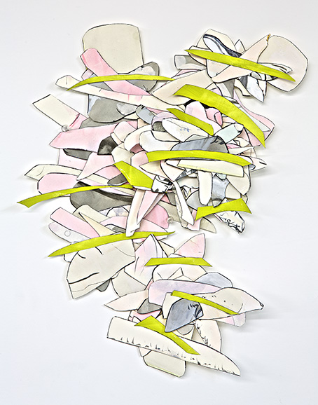© 2025 Selena Beaudry. All rights reserved.  - sure burt, 31in  x 31in  framed — cut paper, gouache, acrylic, pencil + marker, 2013