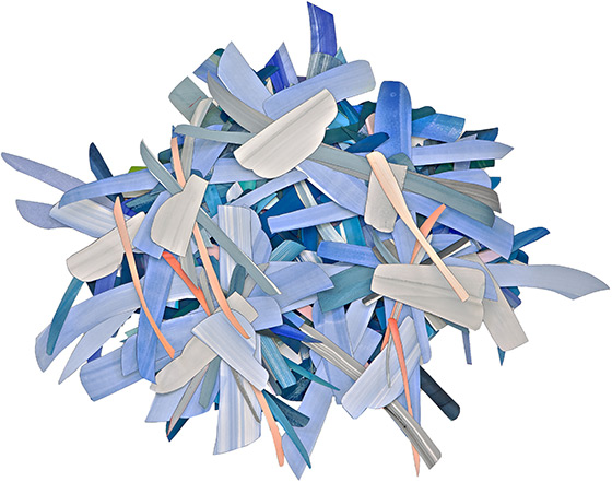 © 2025 Selena Beaudry. All rights reserved.  - The letter P, Dimensions variable — Cut paper, Gouache, Acrylic and Marker, 2016