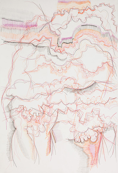 © 2025 Selena Beaudry. All rights reserved.  - Color Pencil Tracing 1, 41in  x 60in  — Color pencil on paper, 2013