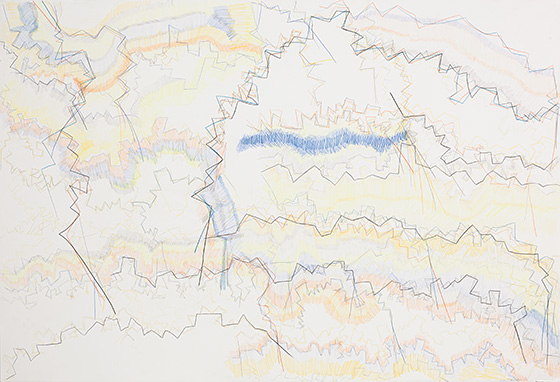© 2025 Selena Beaudry. All rights reserved.  - Color Pencil Tracing 5, 60in  x 41in  — Color pencil on paper, 2013